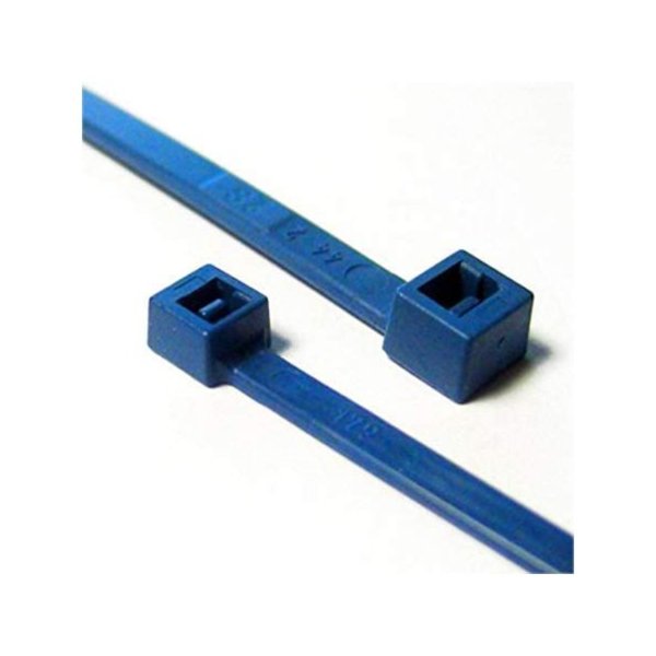 Kable Kontrol Kable Kontrol® Metal Detectable Zip Ties - 4" Long - 18 Lbs Tensile Strength - 100 pc Pack - Blue CTMD800-40-BLUE